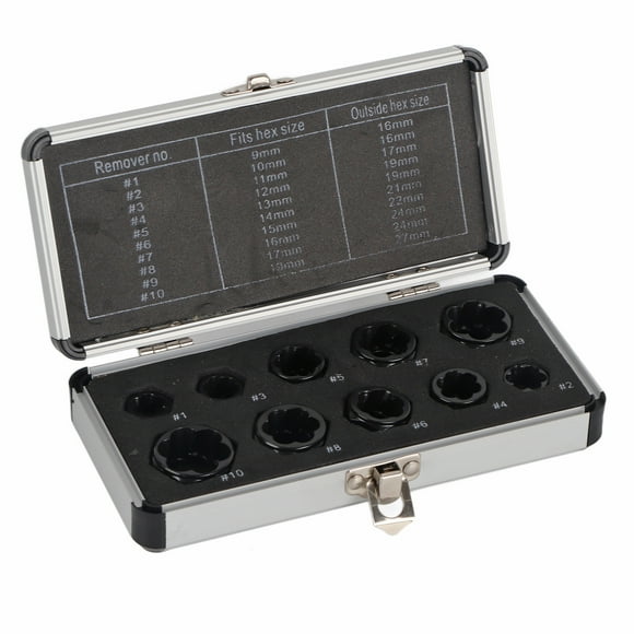 Juego de removedor de tornillos y tuercas dañadas Kit de herramientas de roscado de 10 piezas Sincero