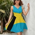 thumbnail image 3 of Bahamas Flag Dress Summer Street Style Dresses Female Sleeveless Printed Sundress, 3 of 7