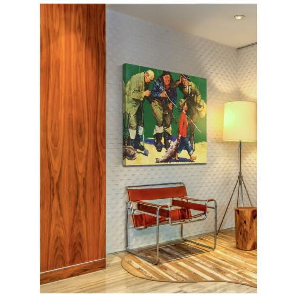 "The Best Fisherman" Painting Print on Wrapped Canvas