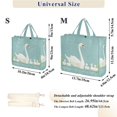 thumbnail image 2 of FORMRS Womens Corduroy Tote Bag Crossbody Shoulder Handbag with Pocket, White Cartoon Swan, 2 of 7
