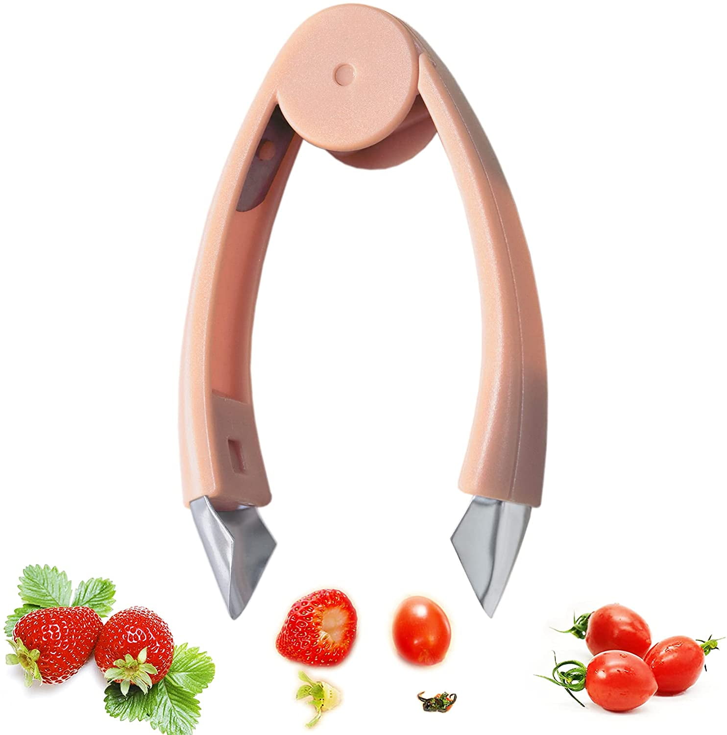 Multifunction Fruit Stem Top Remover Strawberry Huller Ergonomic Handle Design