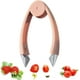 thumbnail image 1 of Extractor de tallos de fresa, descorazonador de tomate, pinzas para patatas, cortador de zanahorias, pinza peladora de piña para frutas y verduras (naranja) Fason WMPH-491, 1 of 7
