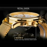 REWARD Watch Male New Luxury Brand Chronograph 24-hour Displaydate Calendar Clock Man Luminous Hands Gold Watch Stainless Steel Strap Relogio Masculino