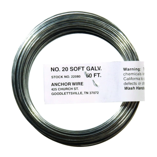 Alambre Hillman 123181, galvanizado, calibre 20, 15 libras, 15 m