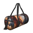thumbnail image 4 of Lafuoo Lava Dragon Pattern Round Duffel Bag with Adjustable and Detachable Shoulder Strap Sports Gym Bag for Travel, Business, Sports-One Size, 4 of 6