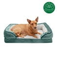 thumbnail image 5 of FurHaven Pet Products Velvet Waves Perfect Comfort Orthopedic Sofa-Style Pet Bed for Dogs & Cats - Celadon Green, Medium, 5 of 13