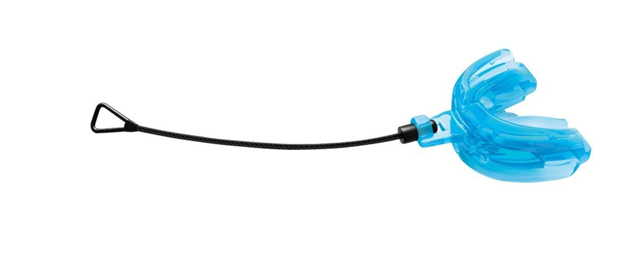 Shock Doctor Double Braces Strapped Mouthguard (Blue. Adult)