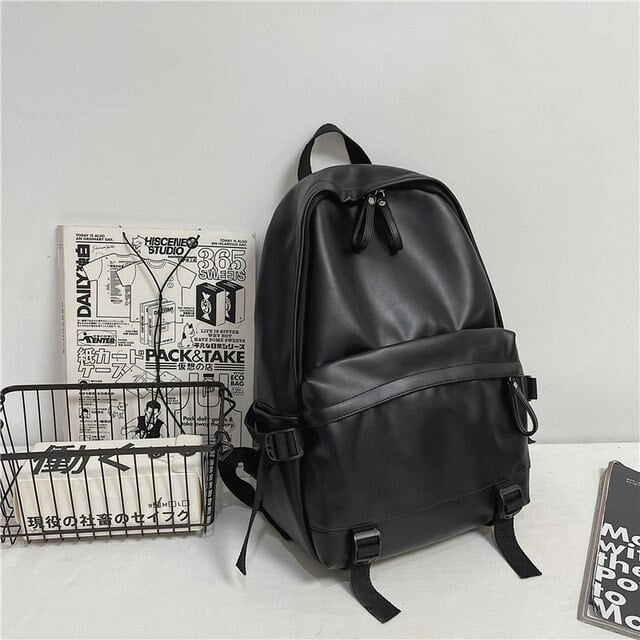 LHSHID Women PU Leather School Bags Vintage Backpack Women Big Schoolbag Mochila Feminina Brown Black Backpacks Sac A Dos Bagpack