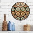 thumbnail image 3 of Yayeee Wall Clock Battery Operated 9.5" Silent Quartz Non-Ticking for Living Room Decor, Retro Blossom Flower, 3 of 8