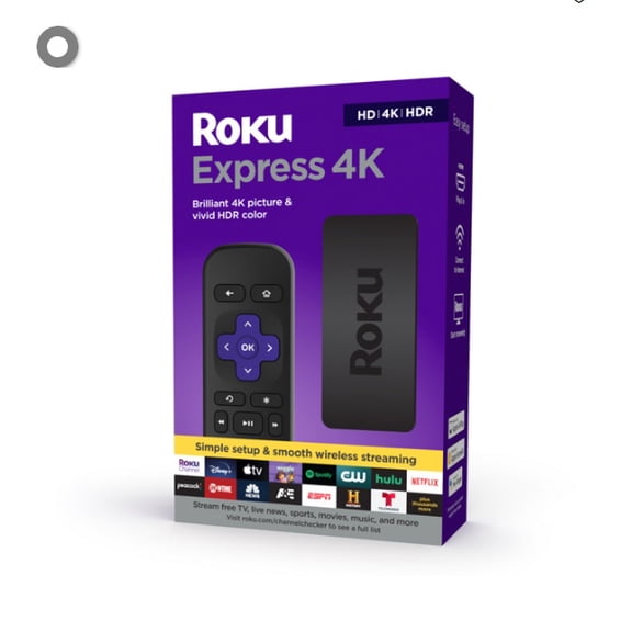 Open Box Roku 3940RW Express 4K Streaming Player 4K/HD/HDR with Smooth Wi-Fi, Premium HDMI Cable 2021 (Remote May Vary)