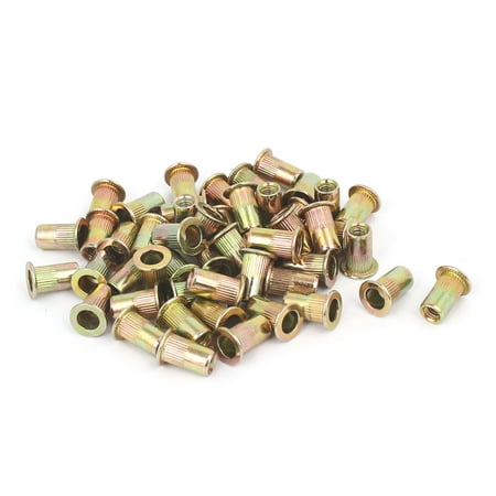 - Uxcell 8#32 Metal Knurled Blind Rivet Nut Insert Nutsert Brass Tone (50-pack)
