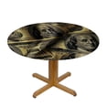 thumbnail image 3 of Orinice Benjamin Franklin Round Table Cover Stain Resistant Washable Indoor Outdoor Tablecloth Kitchen Dining Wedding Parties 100% Polyester Fiber 31-35, 3 of 8