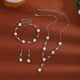 thumbnail image 1 of Delicate Collarbone Necklace Bracelet And Earrings Jewelry Set Sweet Lights Luxuries Gift, 1 of 7