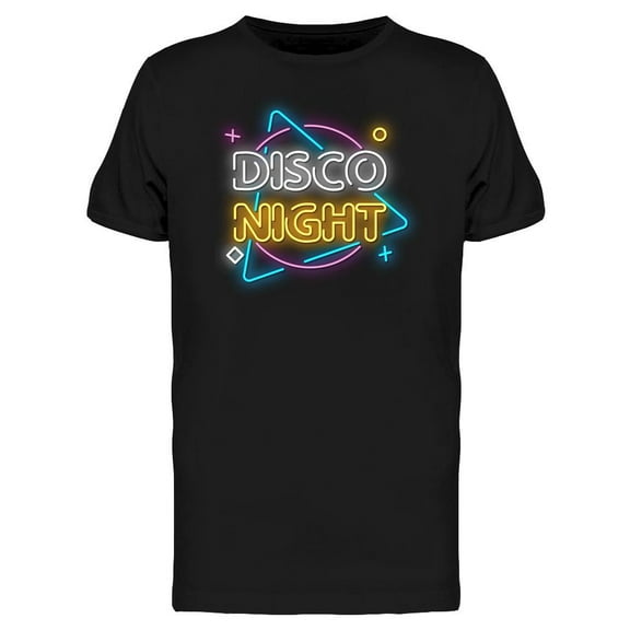 Disco Night Neon T-Shirt Men -Image by Shutterstock, Male x-Large