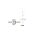 thumbnail image 3 of 2.00 Carat (Ctw) Lab-Created Oval Moissanite Solitaire Engagement Ring 14K Yellow Gold with Diamonds for Women, 3 of 5