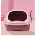 thumbnail image 1 of Litter Box Creative Cat Litter Box Semi-Closed Splash-Proof Cat Toilet Deodorant Splash-Proof Kitty Supplies Easy to Clean Automatic Cat Litter Box (Color : C), 1 of 7