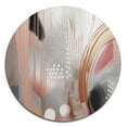 thumbnail image 2 of Designart "Chaos in Rose Gold Circles II" Modern Shapes Transitional Metal Round Wall Art Prints, 2 of 5