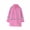 Hot Pink, variant on Kids Hooded Raincoat with Pockets Waterproof All Season Windproof Jacket Mid Length Outerwear for Boys Girls Ages 4 to 12