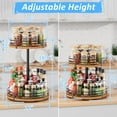 thumbnail image 3 of Organizador giratorio Lazy Susan OVICAR, ajustable, 2 niveles, madera, 3 of 7