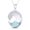 Faux Chalcedony, variant on Seawave Surfing & Beach-Life Charm Created Chalcedony & Cubic Zirconia CZ Crystal 32x23mm (1.3x0.9in) Pendant & Chain Necklace in .925 Sterling Silver w/ Rhodium