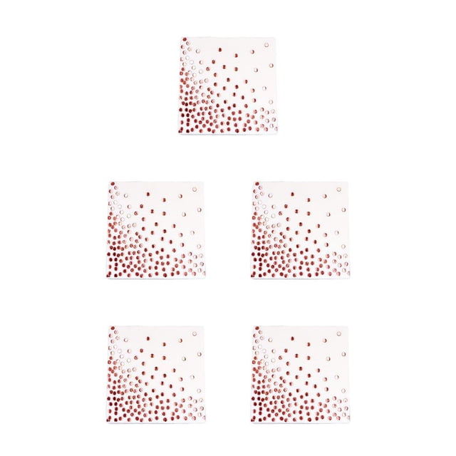 Injueey 20 hojas de servilletas, toallas de papel para el hogar occidental, 33*33cm, adornos de de lunares dorados y plateados, bodas de Type5 NO5