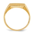 thumbnail image 2 of Real 14kt Yellow Gold 13.0x13.0mm Open Back Men's Signet Ring Size: 10; for Adults and Teens; for Women and Men, 2 of 5