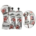 thumbnail image 4 of koolsoo PU Golf Club Head Covers Driver Wood covers for head Protective Covers Clubs The Union Flag 3pcs, 4 of 9