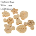thumbnail image 4 of 100 Uds. Botones De Madera, Botones Mixtos De 2 Agujeros, Botones De Animales Para Manualidades De Costura DIY, 4 of 9