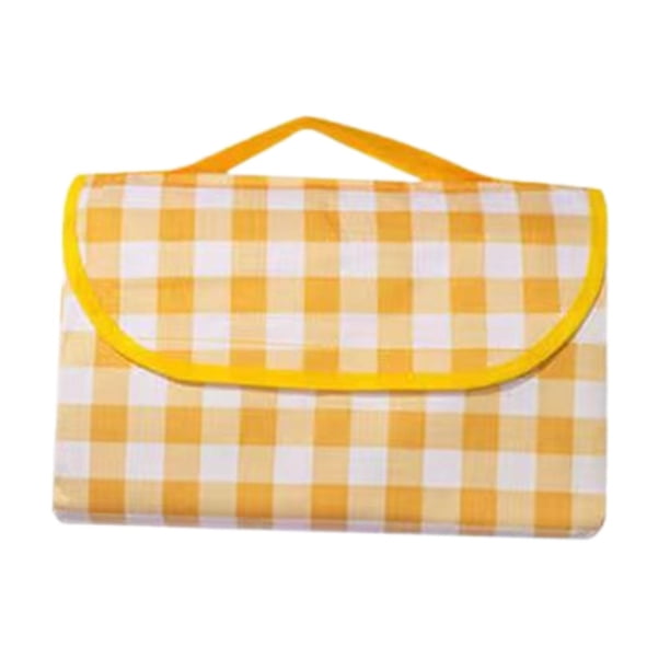 Esterilla de playa para picnic, impermeable, plegable, moderna, 200 cm x 200 cm, manta de camping para Amarillo