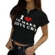 thumbnail image 5 of Crop Top Woxlica I Heart to Make Boys Cry Y2K Black para mujer, 5 of 6