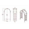 thumbnail image 5 of Rosewood 47" L x 24" W x 88" H Cedar Arbor, Charcoal, 5 of 8