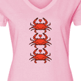 thumbnail image 4 of Inktastic Crab Lover Women's V-Neck T-Shirt, 4 of 5