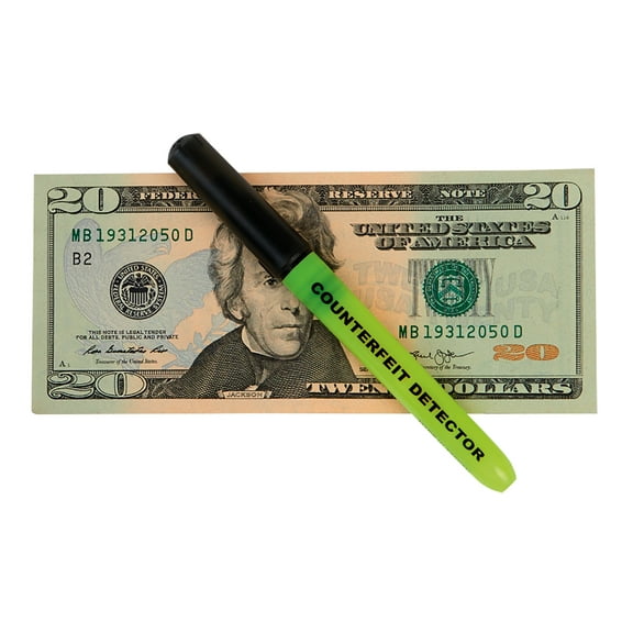SSWBasics- Counterfeit Detector Pen - Pack of 3- Pen to Check Money is Real - Dollar Pen Checker for Retail - Effective Counterfeit Money Pen - Counterfeit Detector Pen for Business Use