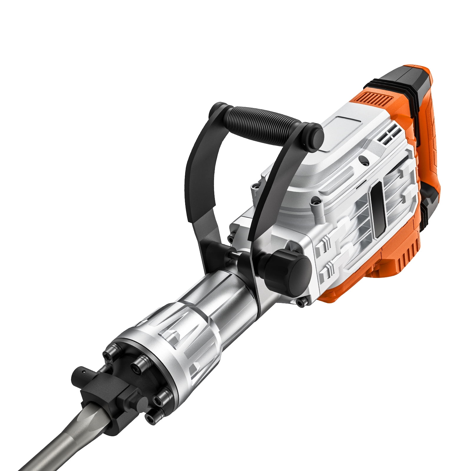 KFFKFF Demolition Jack Hammer, Electric Jack Hammer of 3500W, 1900 BPM High-Intensity, Comes with 2 Chisels, Gloves, and a 360掳 Rotating Front Handle for Digging and Hole-Breaking Tasks