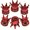 Red, variant on Crown 5pcs Universal Plastic King Crown Tire Valve Stem Caps, Motorcycle and Car Wheel Dust Covers, Fashionable Blister Pack Accessories