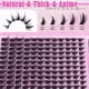 thumbnail image 4 of Extensiones de pestañas individuales Alice Manga con púas, agrupadas en racimos, de anime, naturales, para hacer en casa (144 unidades/10-18 mm/caja - Rizadas), 4 of 7