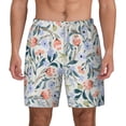 thumbnail image 2 of Picia Watercolor Wildflowers 1 pattern Mens Swim Trunks with Compression Liner Stretch Beach Shorts Quick Dry with Zipper Pockets No-Chafing Board Shorts-X-Large, 2 of 9
