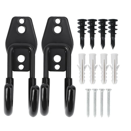 

2PCS Multi-function Tool Hook Round Metal Wire Storage Hooks Wall Organizer Black