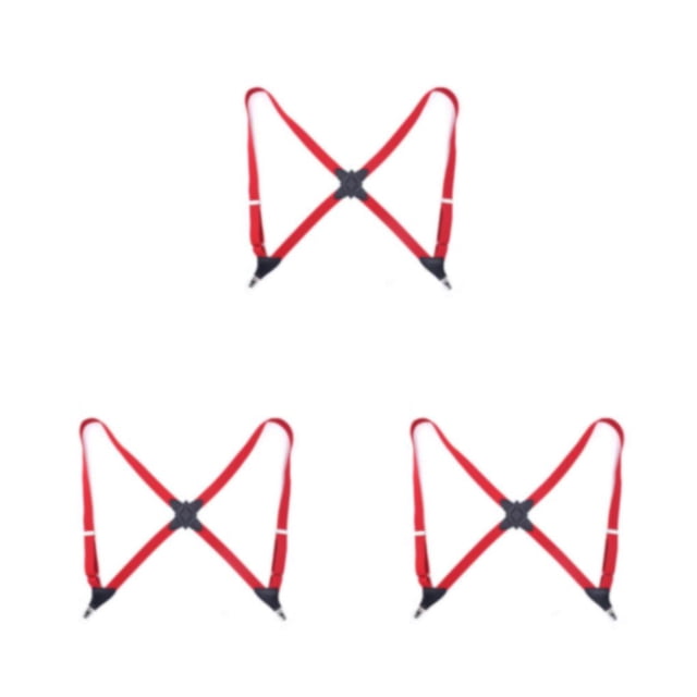 Guardurnaity Unisex Brace Reemplazo Coreano Easy Matching Universal Elegante Ajustable Elástico Back Braces con 2 Clips Rojo Type1 NO1