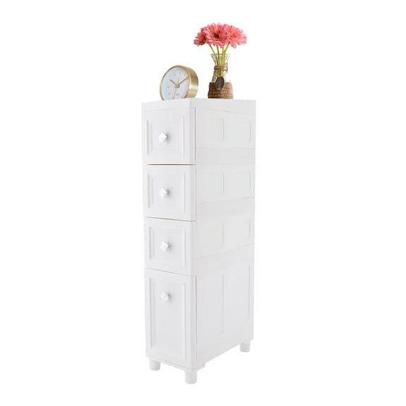 Narrow Slim Storage Cabinet, Bathroom Organizer Bathroom Floor Storage Cabinet