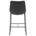 thumbnail image 5 of NPD Furniture Vesta KD 26.5" PU Counter Stool in Vintage Black (Set of 2), 5 of 9