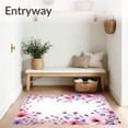 thumbnail image 3 of ODIKA 3'x5' Machine Washable Non-Slip Area Rug, Nursery Floral High Traffic Rug, Pink, 81475, 3 of 5
