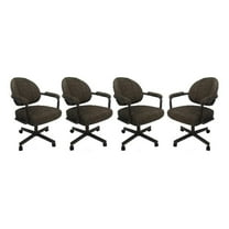 4 - Swivel Metal Dining Caster Chair M-70 - Sanora Brown on Coffee Chairs