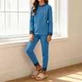 thumbnail image 5 of Lovzfmll Loungewear Set for Boys & Girls, Colorblock Ribbed Top & Joggers, Soft Home Wear for Little Girls, 9-10 Years, 5 of 9