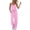P-579 Pink, variant on Purple Adjustable Straight Leg Plain Long Leg Casual Pants for Women Fall Summer Spandex Long Overalls Pants Catsuit Womens 2026 Clothes Trendy Country Concert S