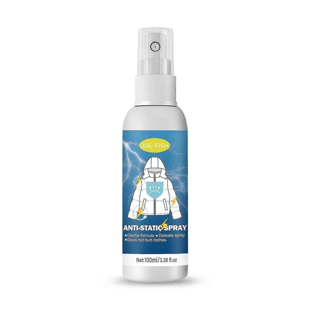 Spray antiestático, elimina la electricidad estática del cabello y la ropa, no daña la ropa, es seguro y no irrita (100 ml)