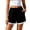 Black, variant on Womens Lace Trim Shorts Flowy Elastic Waist Wide Leg Lounge Shorts Summer Trendy Comfy Vacation Beach Clothes With Pockets