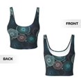 thumbnail image 3 of Sports Bras For Women - Jellyfish Pattern No.9028 Seamless Yoga Bra Workout Crop Top With Removable Cups, 3 of 8