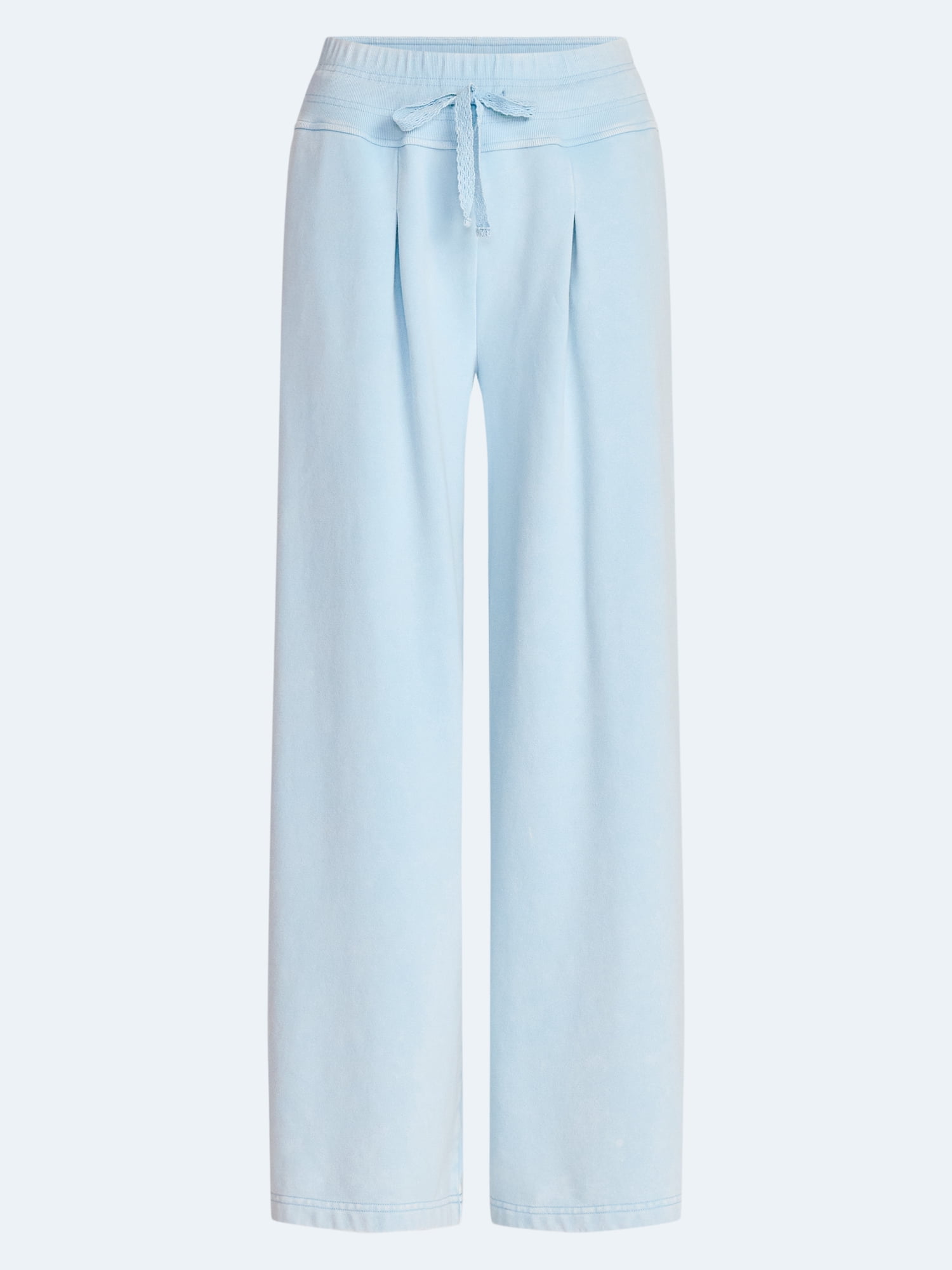 Scoop Women's Pleated Wide-Leg Sweatpants, 29'' Inseam, Sizes XS-XXL