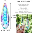 thumbnail image 2 of Pack 2,120mm Colorful Prisms Crystal Suncatchers for Window Hanging Rainbow Maker Crystal Prisms Sun Catchers Indoor Home Garden Decoration, 2 of 15